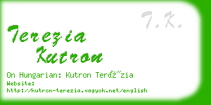 terezia kutron business card